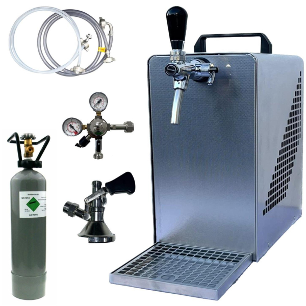 BieTal® Bierzapfanlage Bierkühler Zapfanlage 30 Liter/h - SET - Typ A - 2 Kg CO2
