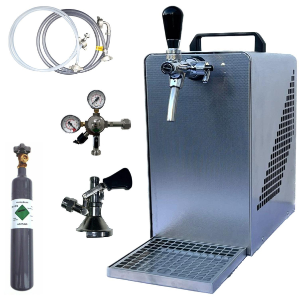 BieTal® Bierzapfanlage Bierkühler Zapfanlage 30 Liter/h - SET - Typ M - 0,5Kg CO2
