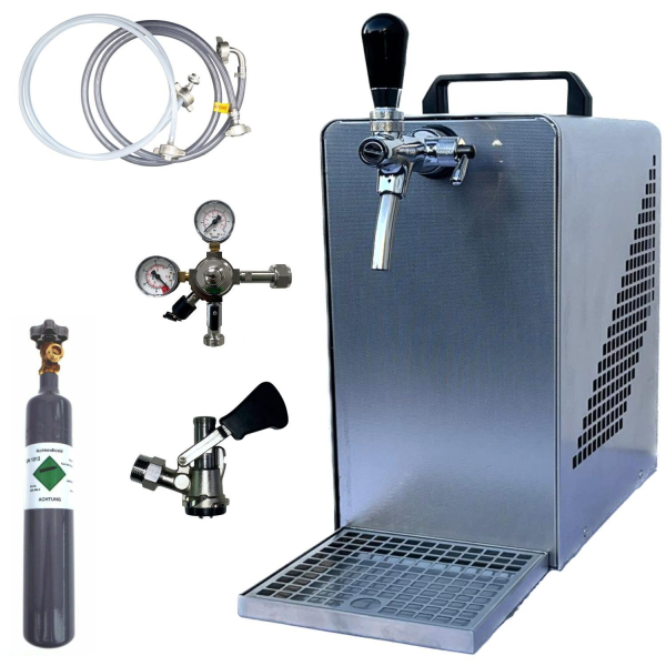 BieTal® Bierzapfanlage Bierkühler Zapfanlage 30 Liter/h - SET - Typ S - 0,5Kg CO2
