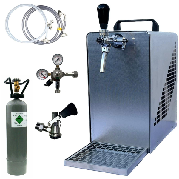 BieTal® Bierzapfanlage Bierkühler Zapfanlage 30 Liter/h - SET - Typ S - 2 Kg CO2
