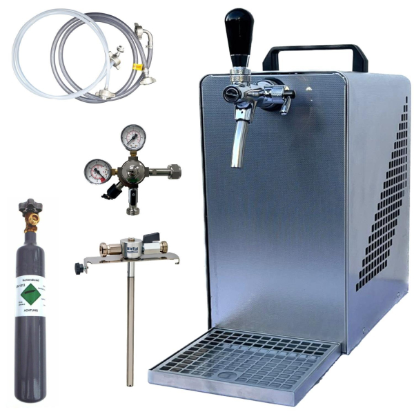 BieTal® Bierzapfanlage Bierkühler Zapfanlage 30 Liter/h - SET - 5 Liter Adapter - 0,5Kg CO2