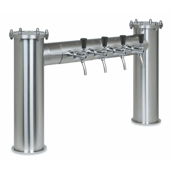 BieTal® Bier Schanksäule Industrie Line 4350 6-leitig Edelstahl matt gebürstet