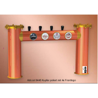 BieTal® Bier Schanksäule Industrie Line 4350 6-leitig Edelstahl matt gebürstet