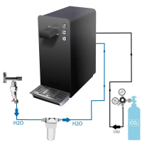 Tafelwasseranlage BieTal® BT-15 Komplettset Wasserzapfanlage Wassersprudler Sprudelwasser - schwarz mit Filter