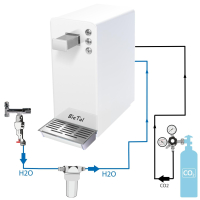 Tafelwasseranlage BieTal® BT-15 Komplettset Wasserzapfanlage Wassersprudler Sprudelwasser - weiß mit Filter