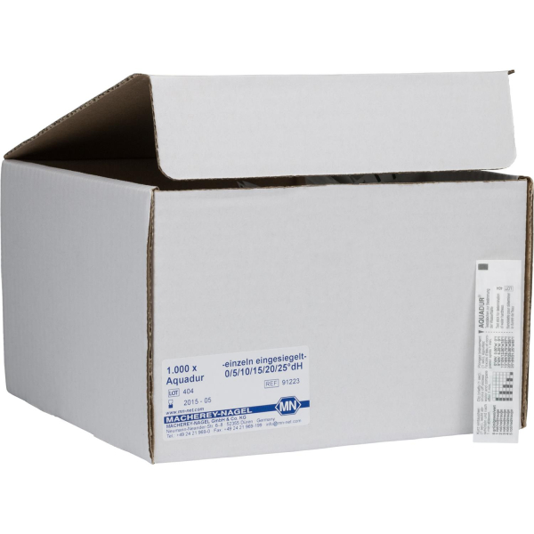 Teststreifen für Wasserhärte, AQUADUR 5-25, 1000 Stück