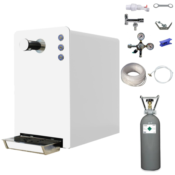 Tafelwasseranlage BieTal® BT-30 Komplettset Wassersprudler Sprudelwasser weiß