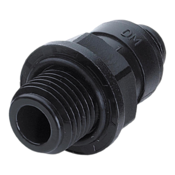 Einschraubverbinder - schwarz - Gewinde BSP-P 1/8 Zoll AG - Rohr 6 mm AD