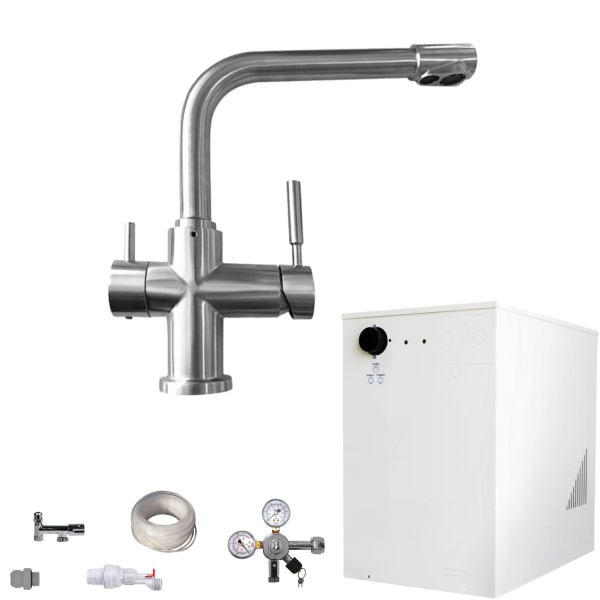 Wassersprudler BieTal® BT-30U Sprudelwassergerät 3-Wege L Wasserhahn Edelstahl