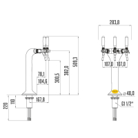 BieTal® Schanksäule Sprudel Wasser...