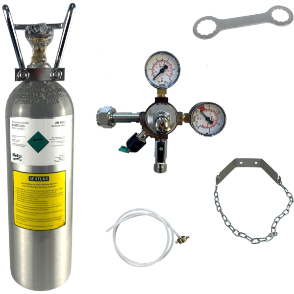 Zubehörset zur Umrüstung von Quooker Cube auf große 2Kg CO2 ALU Flasche Umbauset