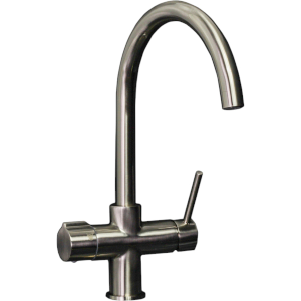 Mischbatterie Küche BieTal® BT-504 5-Wege Wasserhahn Edelstahl matt Optik C-Auslauf