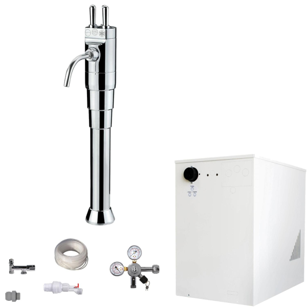 Wassersprudler BieTal® BT-30U Tafelwassergerät 3-Wege Schanksäule Classic mit Hebel