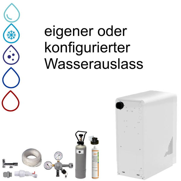 KONFIGURATOR - Wassersprudler Italbedis H2Onda Slim Plus Tafelwassergerät Wasserfilter 6Kg CO2