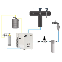 Tafelwassergerät Wasserzapfanlage Sprudelwassergerät Oprema ECO M SC NEO