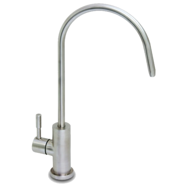 BieTal® 1-Wege C-Auslauf Wasserhahn Elegance aus Edelstahl satiniert matt gebürstet