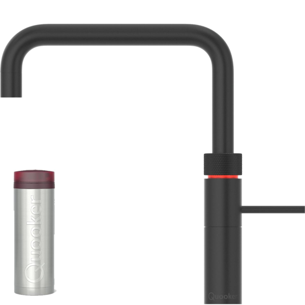 Quooker Fusion Square schwarz mit kochendes Wasser Reservoire PRO3