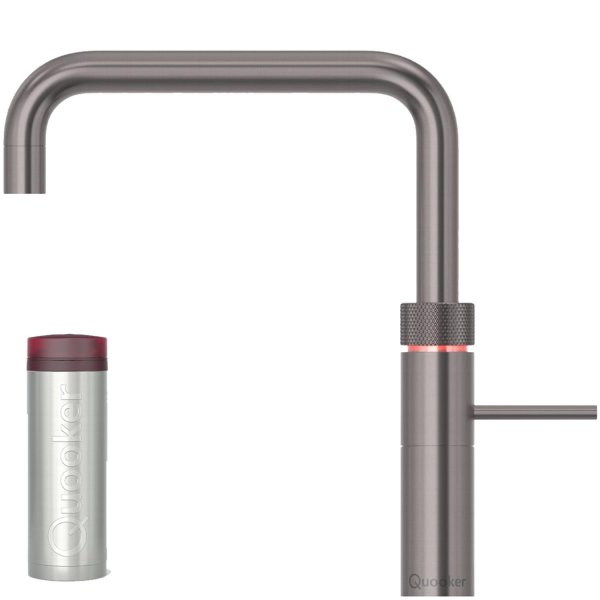 Quooker Fusion Square Gunmetal mit kochendes Wasser Reservoire PRO3