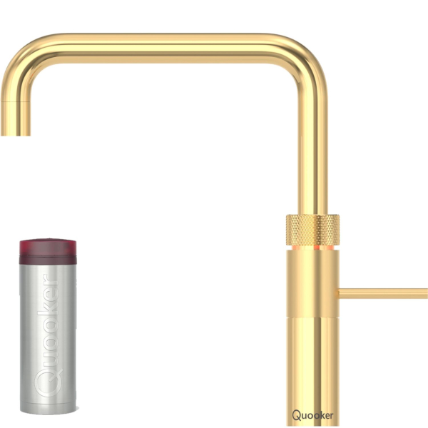 Quooker Fusion Square gold mit kochendes Wasser Reservoire PRO3