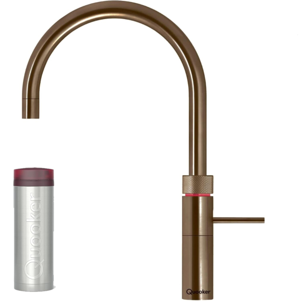 Quooker Fusion Round Messing Patina mit kochendes Wasser Reservoire PRO3