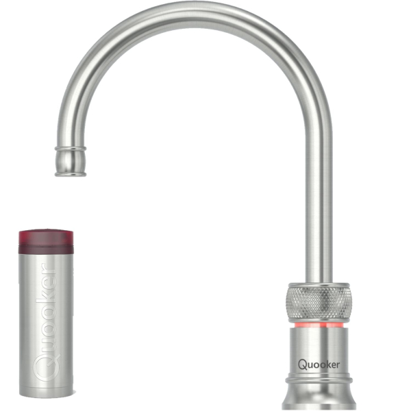 Quooker Classic Nordic Round single tap Voll Edelstahl kochendes Wasser Reservoire PRO3