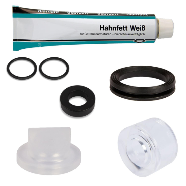 Dichtungssatz Reparaturset für Zapfkopf Typ M Kombi mit Schankhahnfett