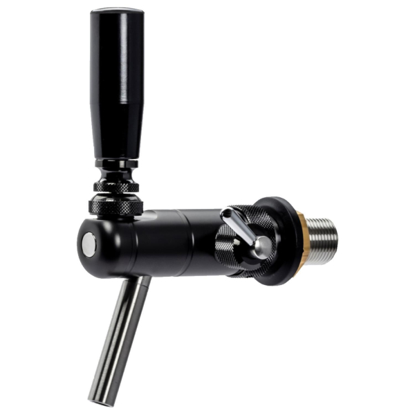 Raffeiner Junior Kompensator Schankhahn Edelstahl schwarz matt 55mm Zapfhahn