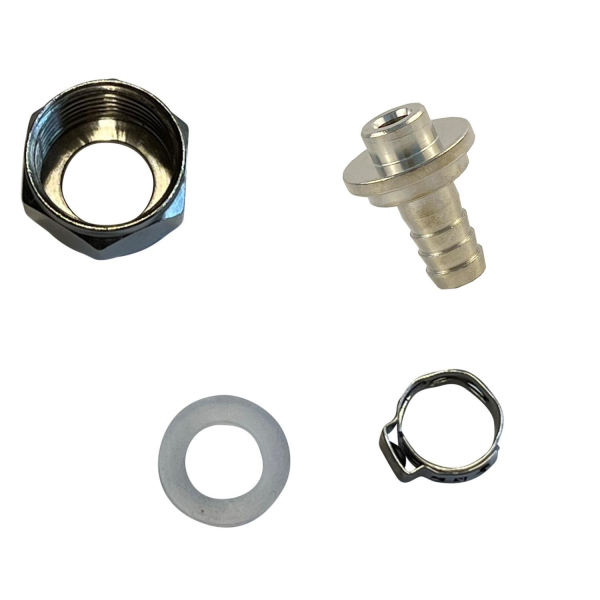 Schlauchtüllen Anschlußset Bier 5/8 Zoll 6-Kant Mutter Tülle gerade Messing 6,7mm