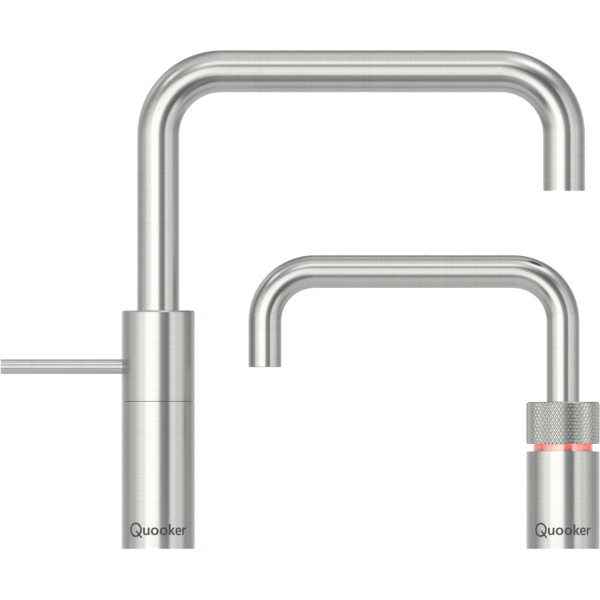Quooker Wasserhahn Wasserhähne - Nordic Square Twintaps - Voll Edelstahl