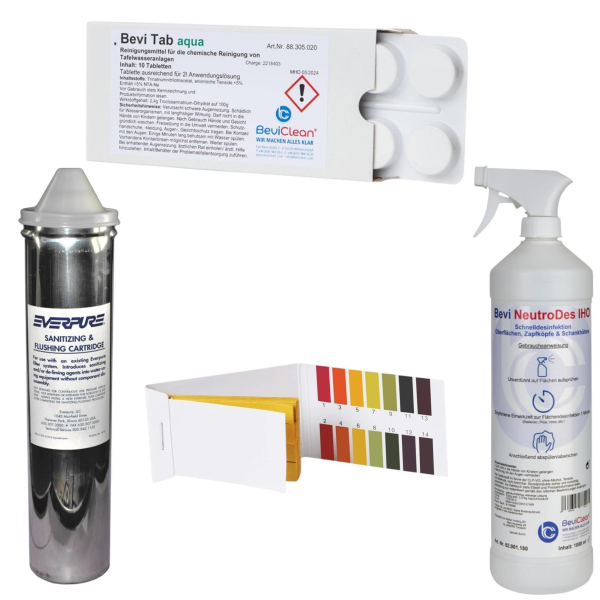 BieTal® Reinigungsset Tafelwasser Sprudelwasseranlage Reinigungspatrone Aluminium