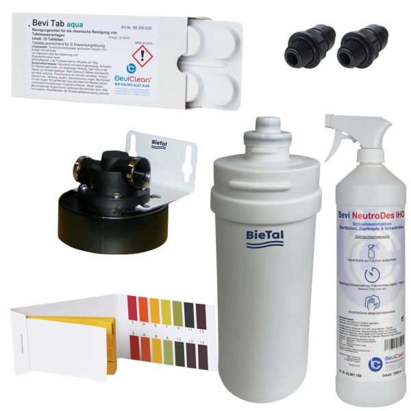 BieTal® Reinigungsset Sprudelwasseranlage Filterkopf Reinigungspatrone Kunststoff