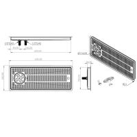 BieTal® Einbau Theken Abtropf Schale Kasten 60x22cm...