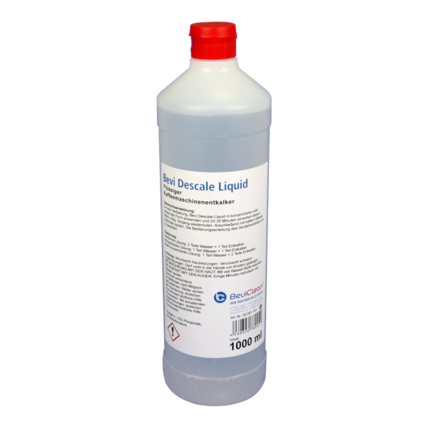 Bevi Descale Liqiud 1 Liter Entkalkung Kalklöse Kaffeemaschinen Entkalker gegen Kalk