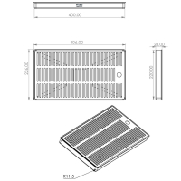 BieTal® Aufbau Theken Abtropf Schale Kasten 40x22cm...