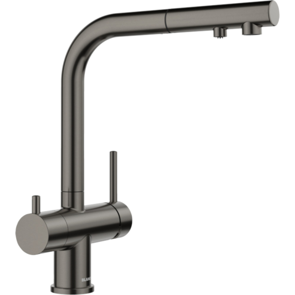 Wasserhahn Küchenarmatur Blanco FONTAS-S II Satin Dark Steel ausziehbarer Auslauf