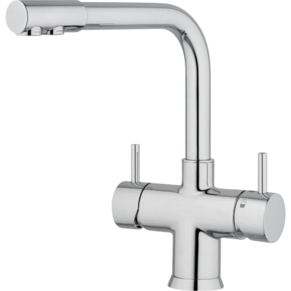 Mischbatterie Küche BieTal® BT-501 5-Wege Wasserhahn Chrom glänzend L-Auslauf