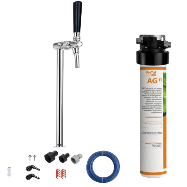 BieTal® Trinkwasser Wasserfilter System Aktivkohle Wasserschanksäule One 1-leitig