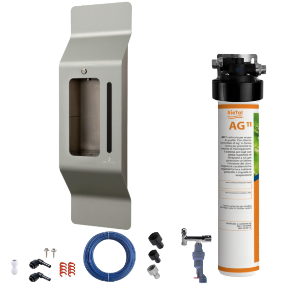 BieTal® Trinkwasser Wasserfilter System Aktivkohle blupura WALL & Wasserstop