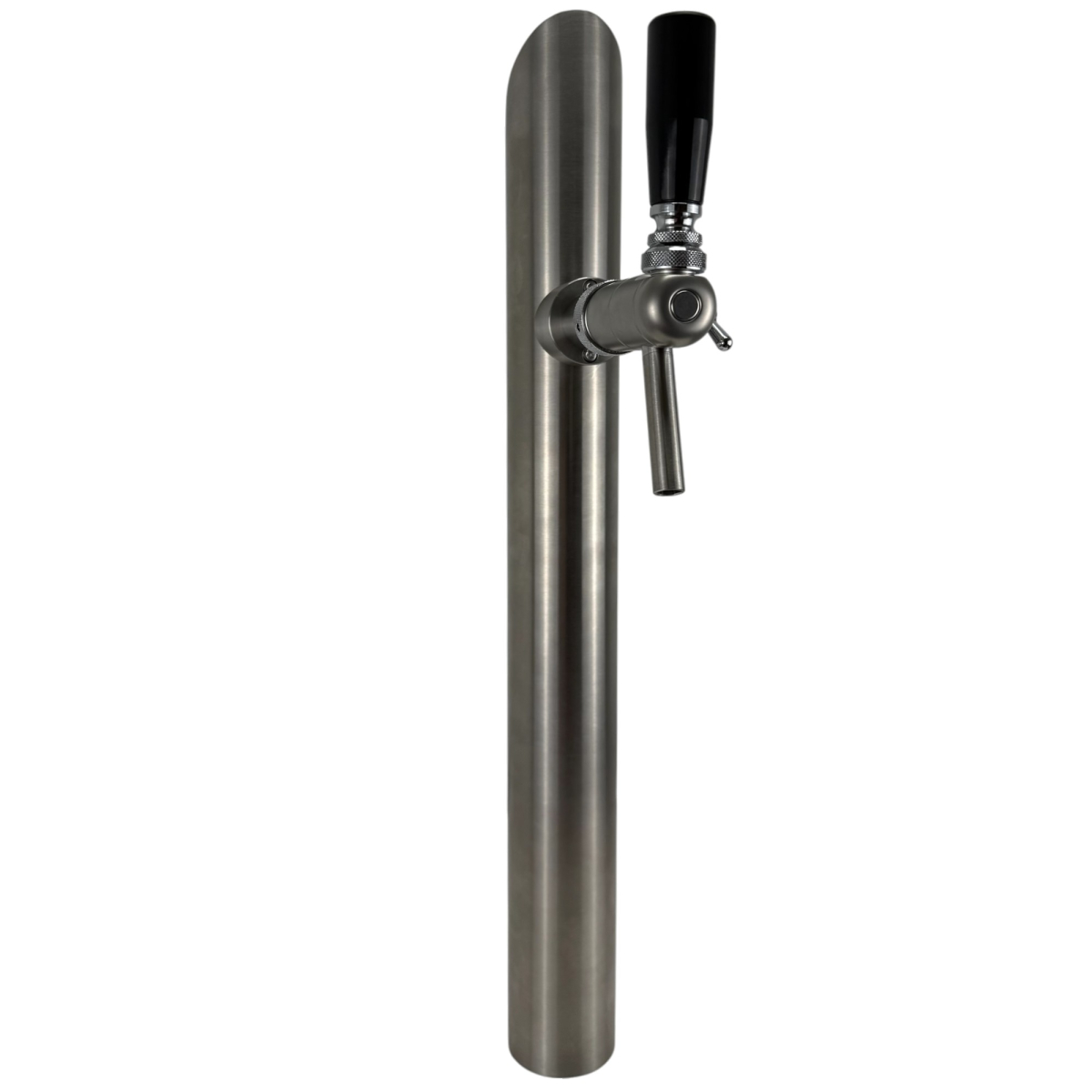 BieTal® Slim Schanksäule Edelstahl gebürstet Titan Optik matt Raffein