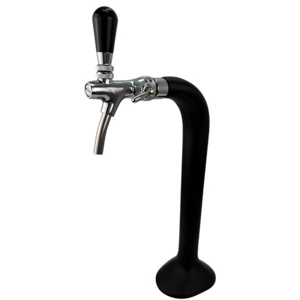 BieTal® Schanksäule Zapfsäule Classic Cobra 1-leitig 7mm schwarz matt & Zapfhahn