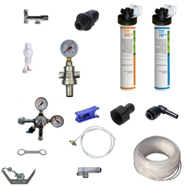 Anschlußpaket für Sprudel Tafel Wasser Anlagen Geräte Untertisch Ultra Wasserflter