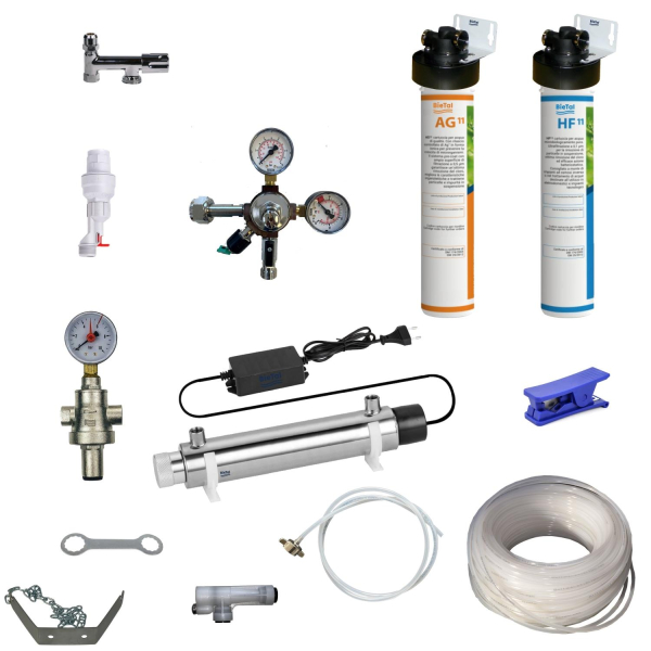 Anschlußpaket für Sprudel Tafel Wasser Anlagen Geräte Untertisch Ultra Wasserflter