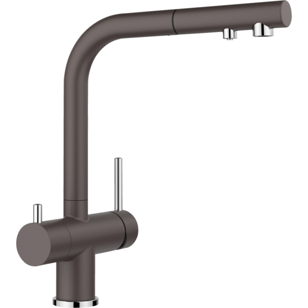 Wasserhahn Küchenarmatur Blanco FONTAS-S II Felsgrau 3-Wege ausziehbarer Auslauf