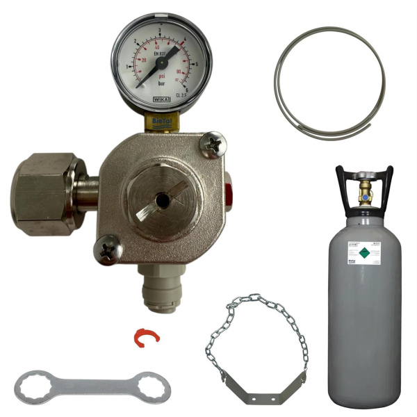 BieTal® MINI Umbauset Umrüstung Quooker Cube auf 6 kg CO2 Kohlensäure Flasche