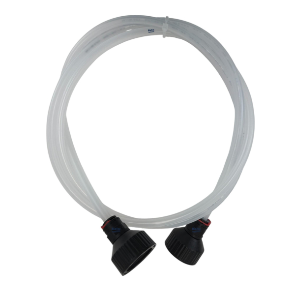 BieTal® CO2 Kohlensäure Leitung Schlauch 4 mm 150 cm mit 3/4 Zoll Verschraubung