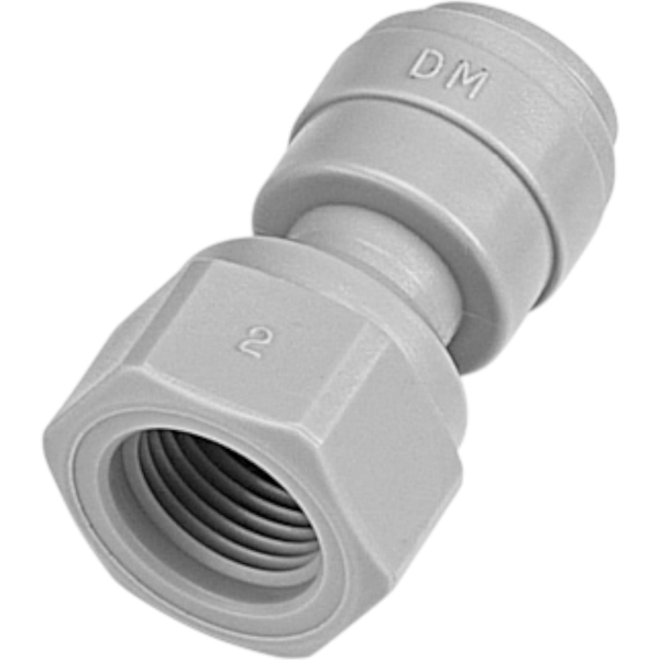 Aufschraubverbinder - grau - Gewinde UNF V-Type 7/16-20 - Rohr 3/8 Zoll AD