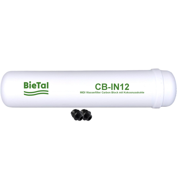 BieTal® Carbon Block CB-IN12 MIDI Wasserfilter mit Kokosnusskohle