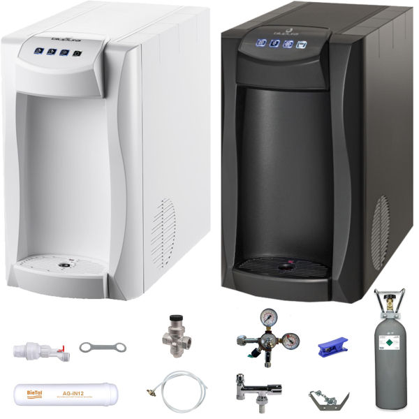 blupura Piccola 15 Fizz Sprudelwasser Tafelwasser Zapfanlage Wassersprudler SET