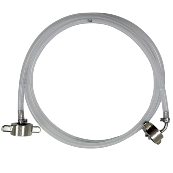 BieTal® CO2 Kohlensäure Leitung Schlauch 150 cm 1x90 Grad 4 mm 3/4 Zoll Flügelmuttern