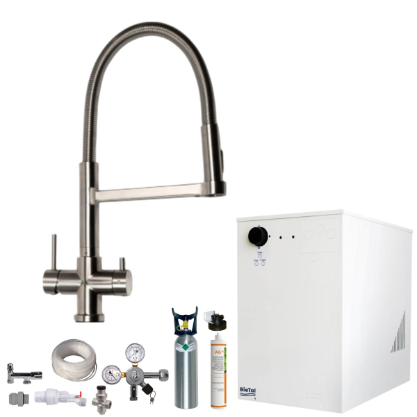 Wassersprudler BieTal® BT-30U Tafelwassergerät 5-Wege Hahn Brause Filter 2kg CO2